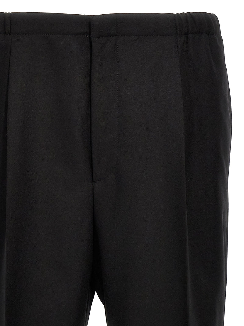 Fendi Black Virgin Wool Dress Pants for Men