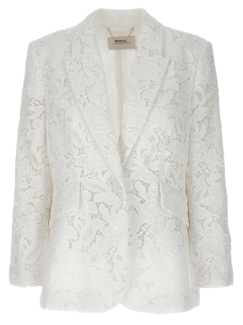 Zimmermann Natura Lace White Polyester Blazer