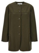 Max Mara Recital Bicolor Cotton Full-Length Jacket