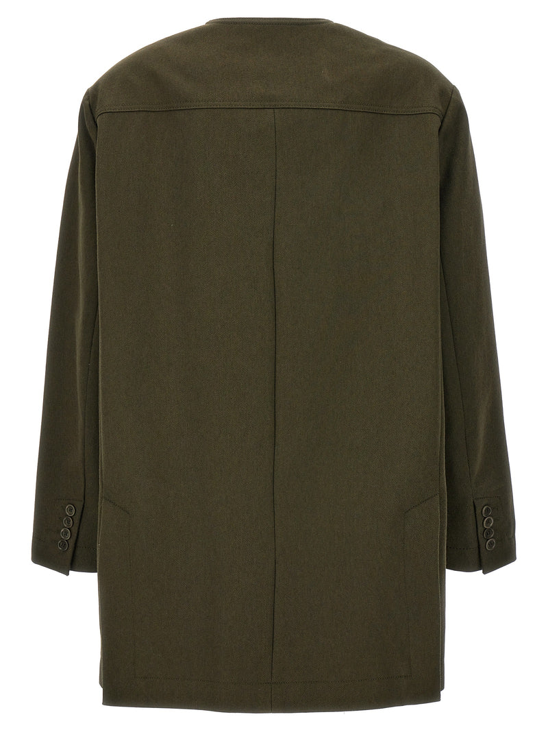 Max Mara Recital Bicolor Cotton Full-Length Jacket