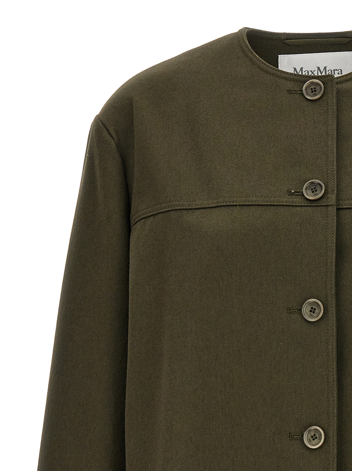 Max Mara Recital Bicolor Cotton Full-Length Jacket