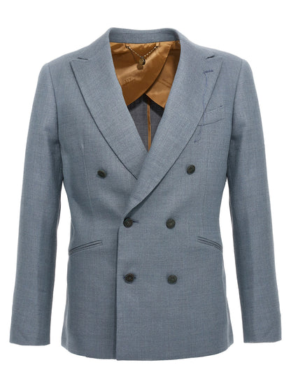 MAURIZIO MIRI Blue Silk Blazer