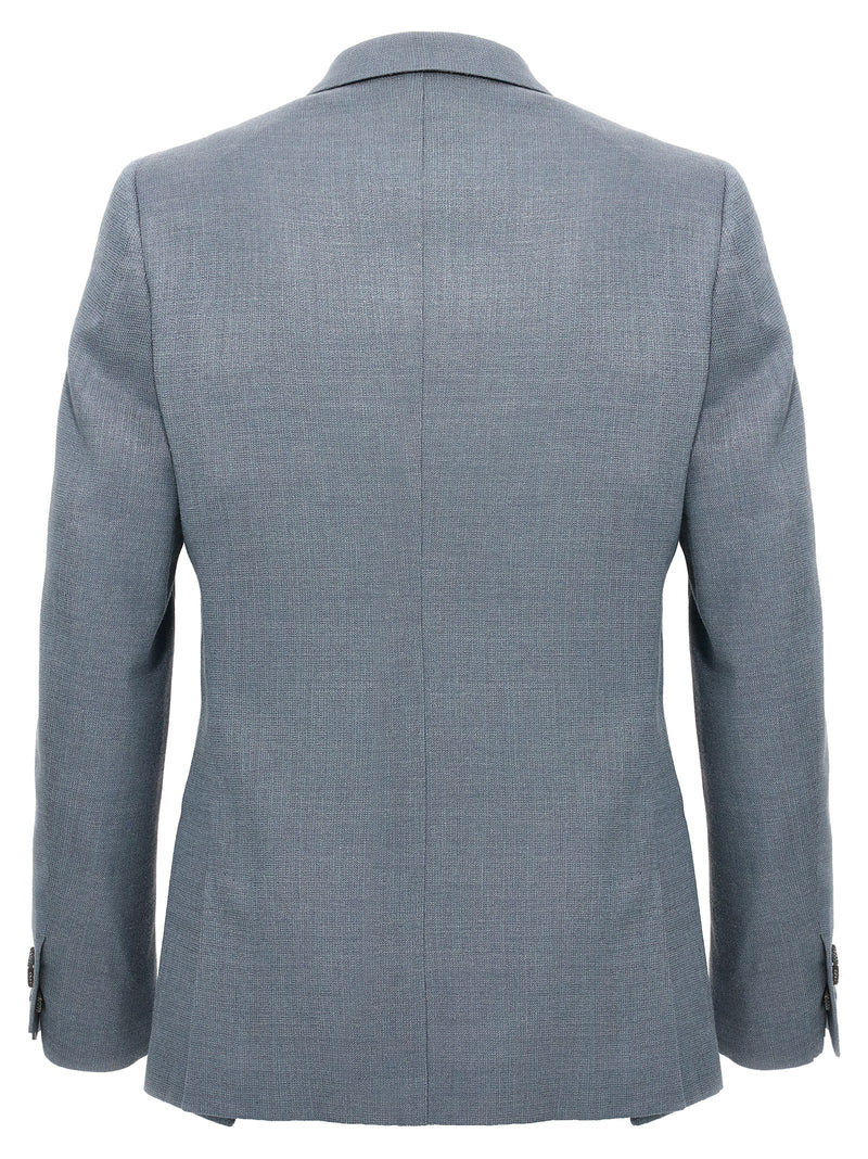 MAURIZIO MIRI Blue Silk Blazer for Men