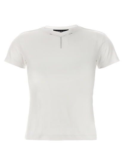 Y/PROJECT White Viscose T-Shirt
