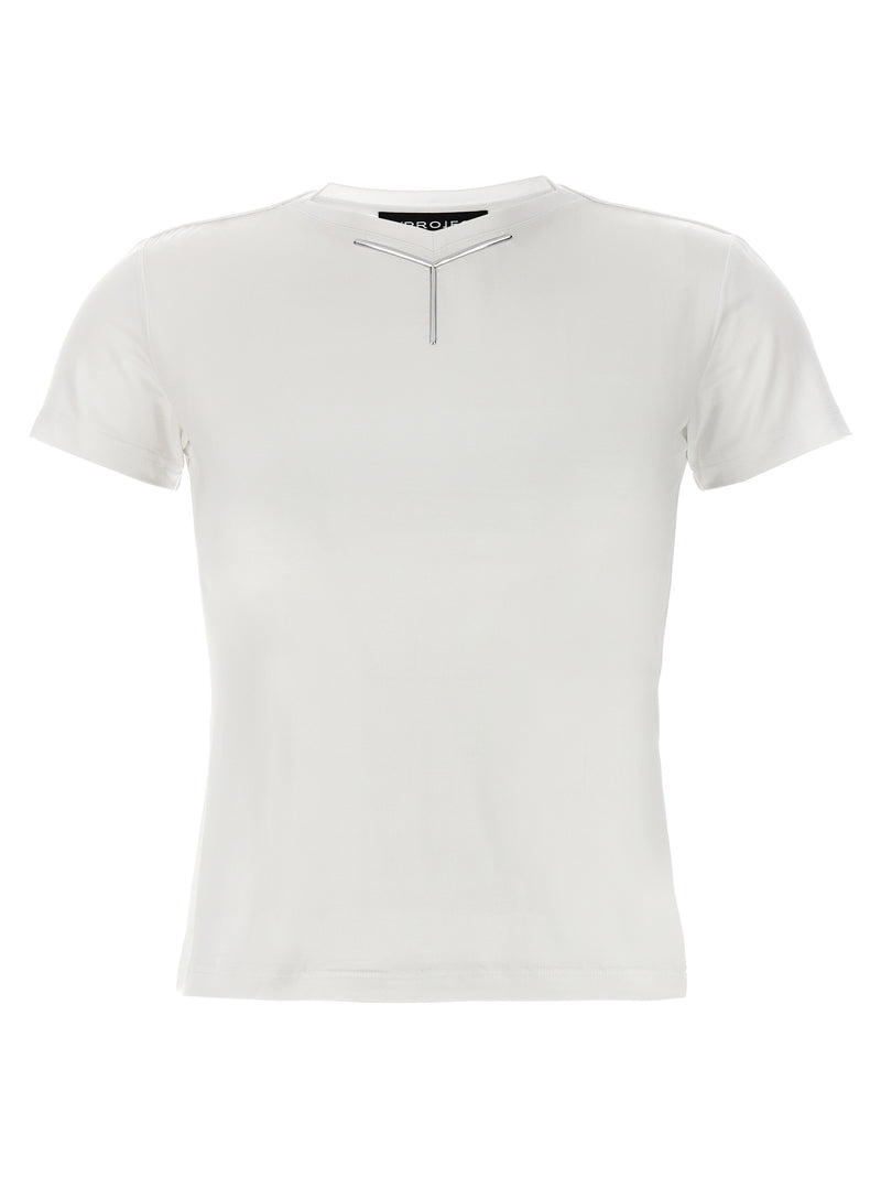 Y/PROJECT White Viscose ‘Y Baby Tee’ for Women