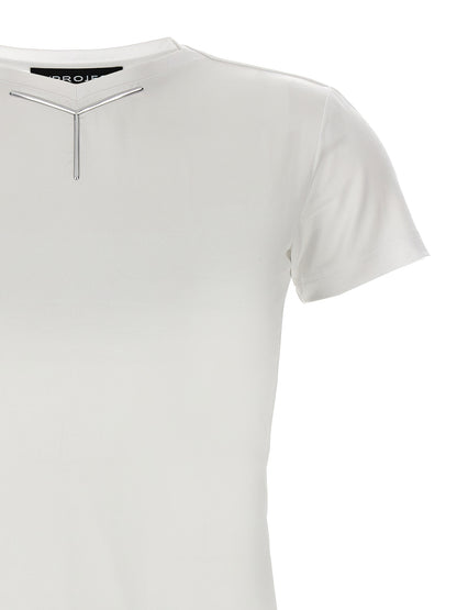 Y/PROJECT White Viscose T-Shirt