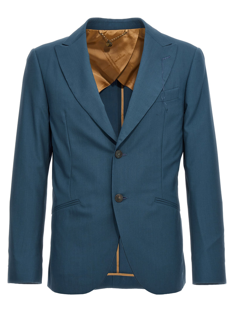 MAURIZIO MIRI Keanu Blue Wool Blazer for Men