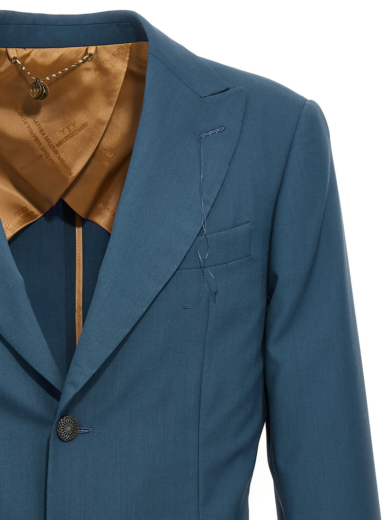 MAURIZIO MIRI Keanu Blue Wool Blazer for Men