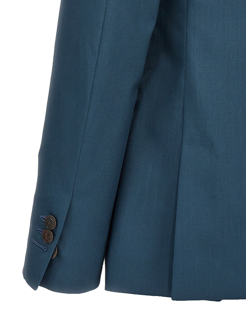 MAURIZIO MIRI Keanu Blue Wool Blazer for Men