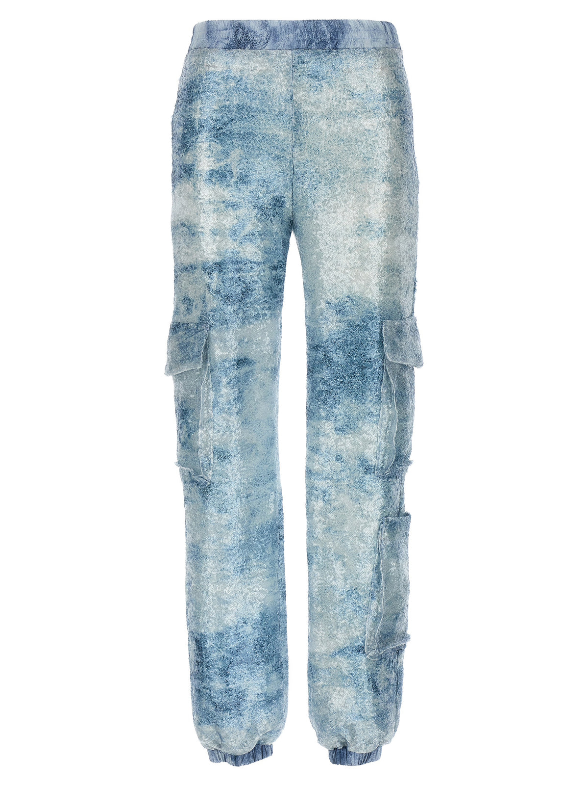 LE TWINS Robi Blue Polyester Cargo Pants