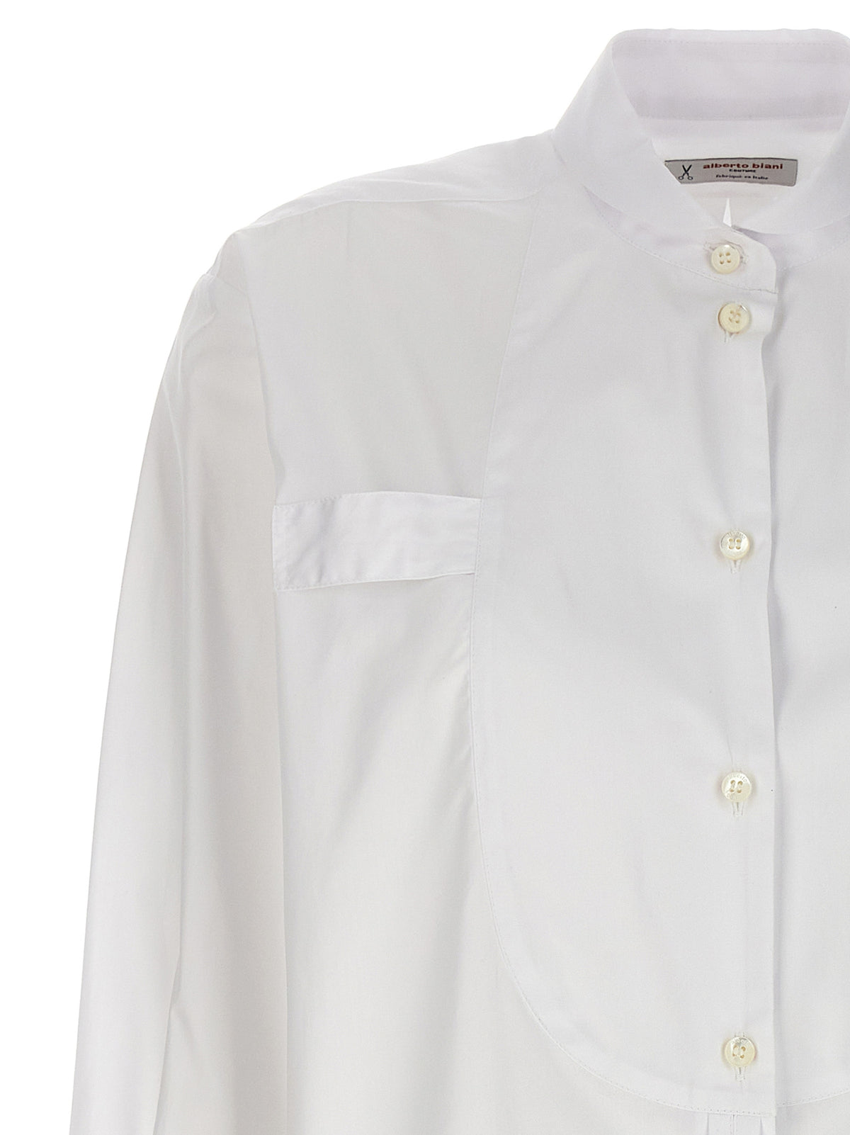 Alberto Biani White Cotton Blouse - Timeless Elegance