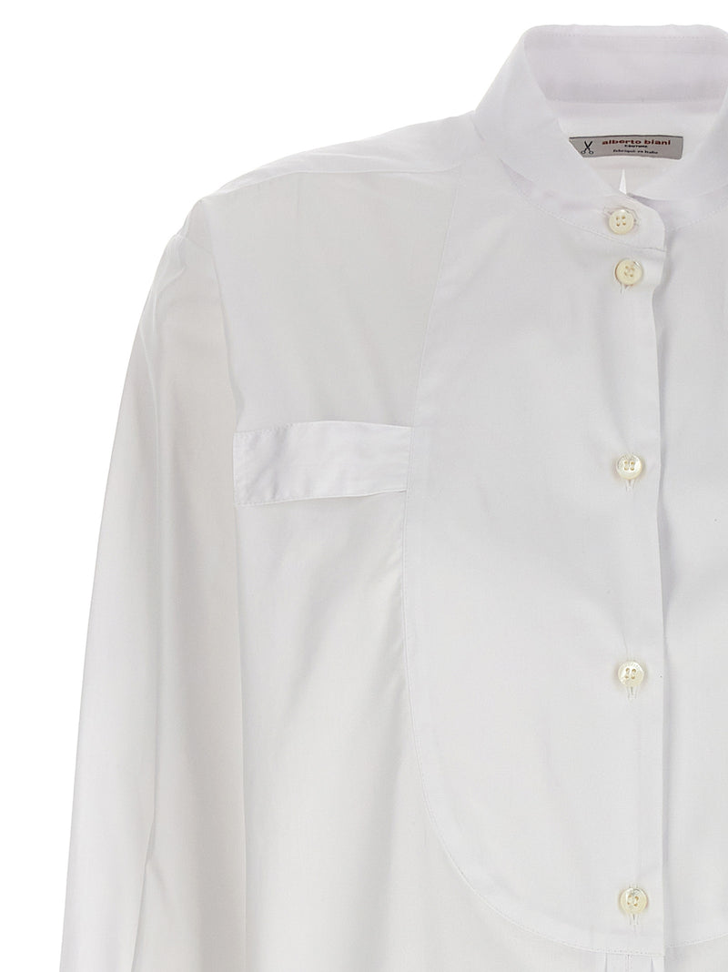 Alberto Biani White Cotton Blouse - Timeless Elegance