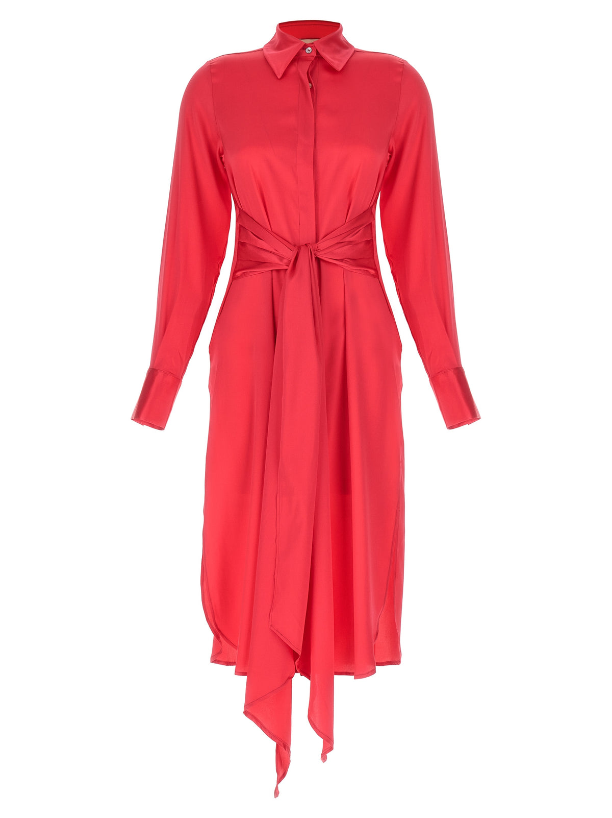 LE TWINS Cervia Fuchsia Silk Long Dress