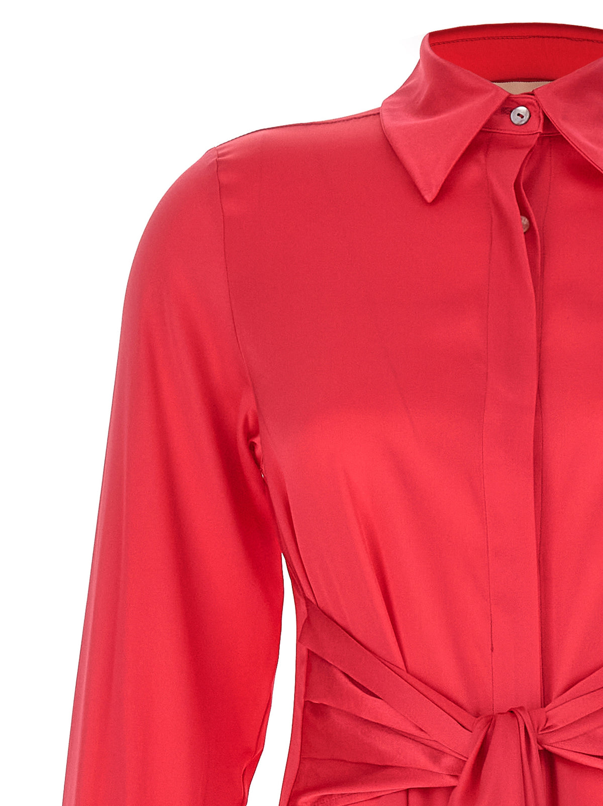 LE TWINS Cervia Fuchsia Silk Long Dress