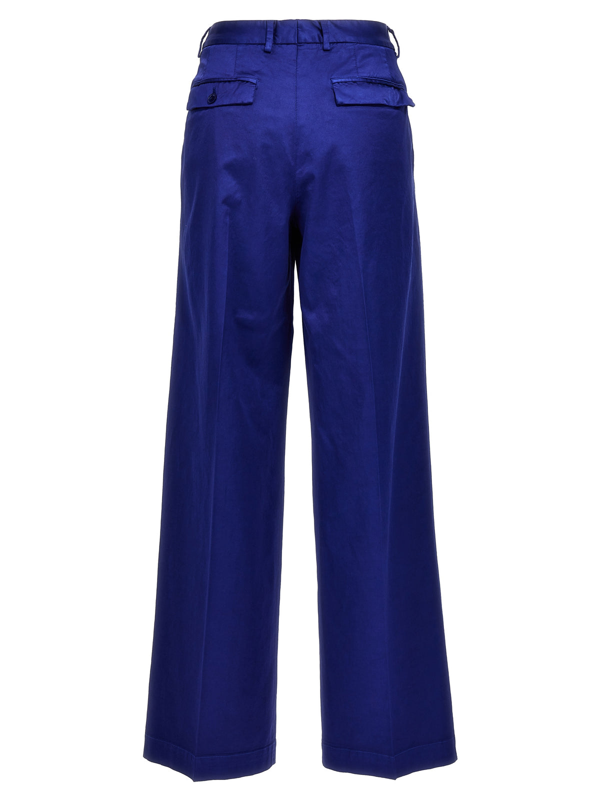 CELLAR DOOR Jonap Blue Cotton Wide-Leg Casual Pants