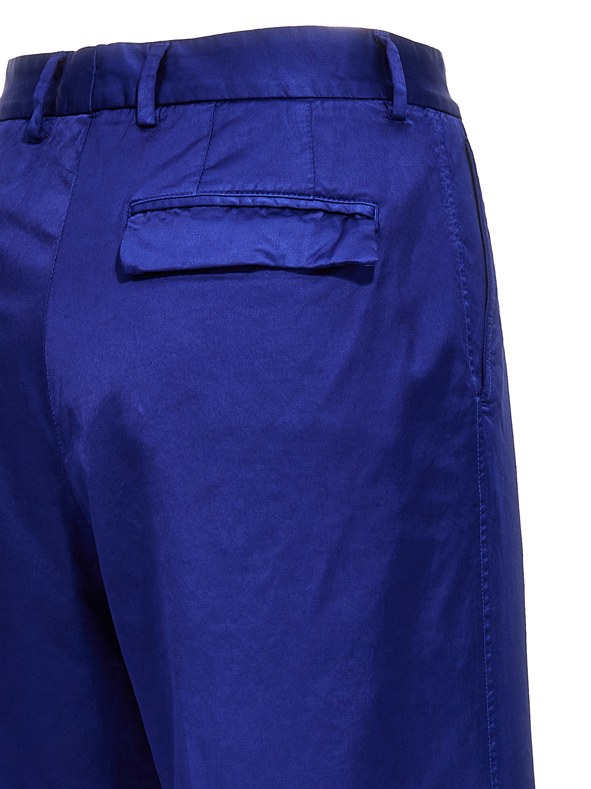 CELLAR DOOR Jonap Blue Cotton Wide-Leg Casual Pants