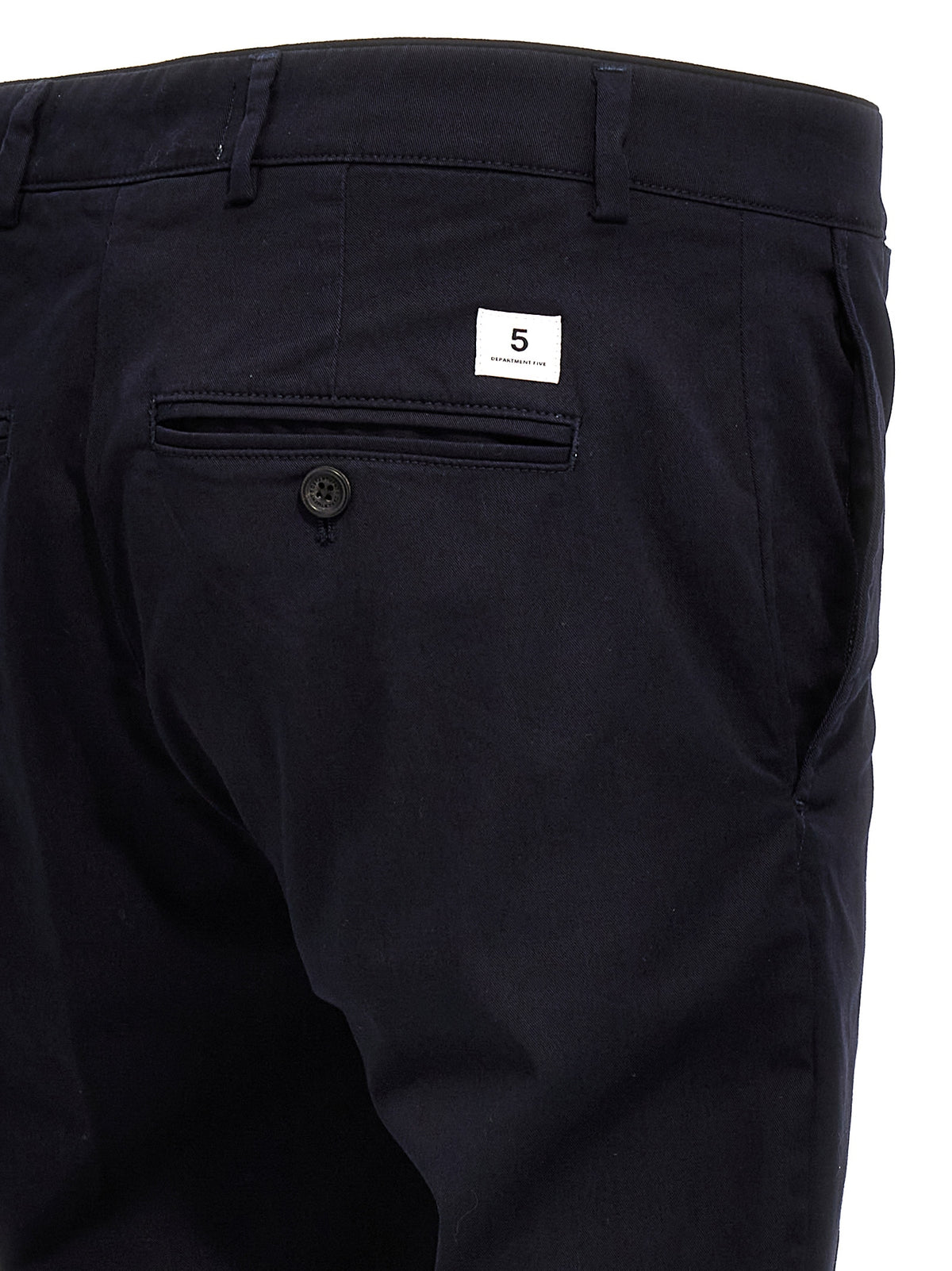 Department 5 Mike Blue Cotton Casual Pants for Men