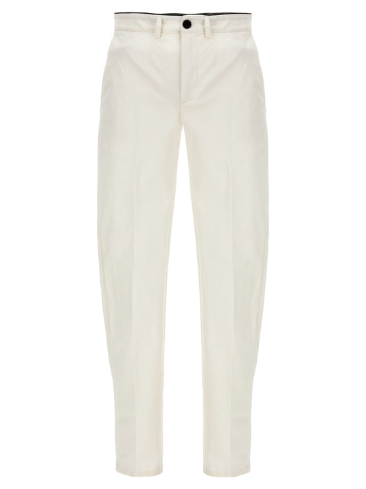 Department 5 White Cotton Casual Pants