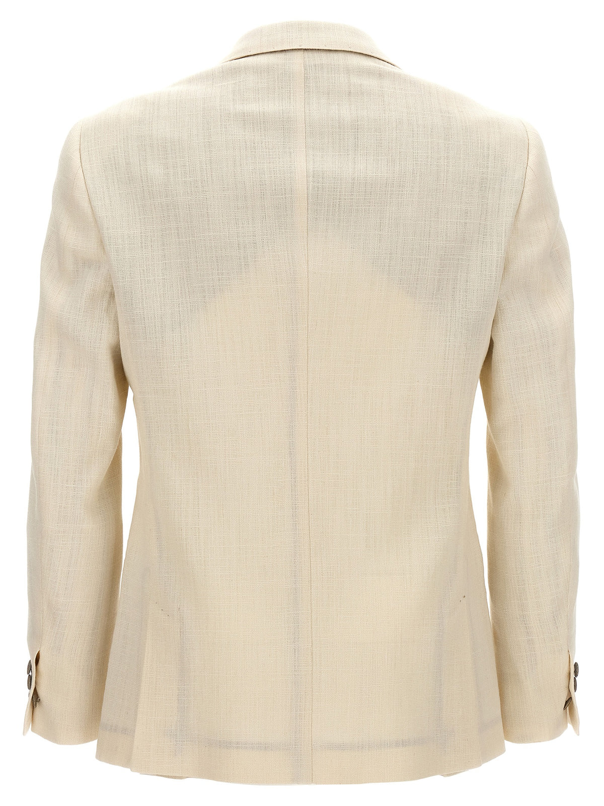 MAURIZIO MIRI White Silk Blazer - Sam Double-Breasted