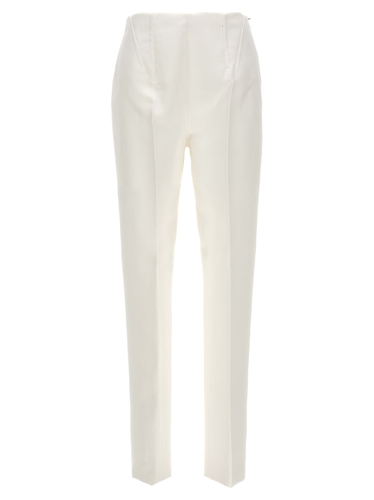 Sportmax White Acetate Dress Pants