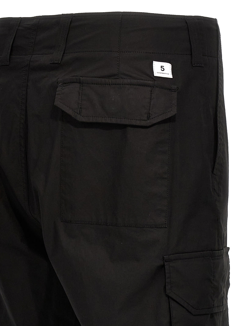 Department 5 Fleet Black Cotton Cargo Pants