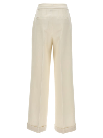 Kiton White Virgin Wool Casual Pants