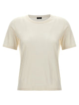 Kiton White Cashmere and Silk T-Shirt for Women