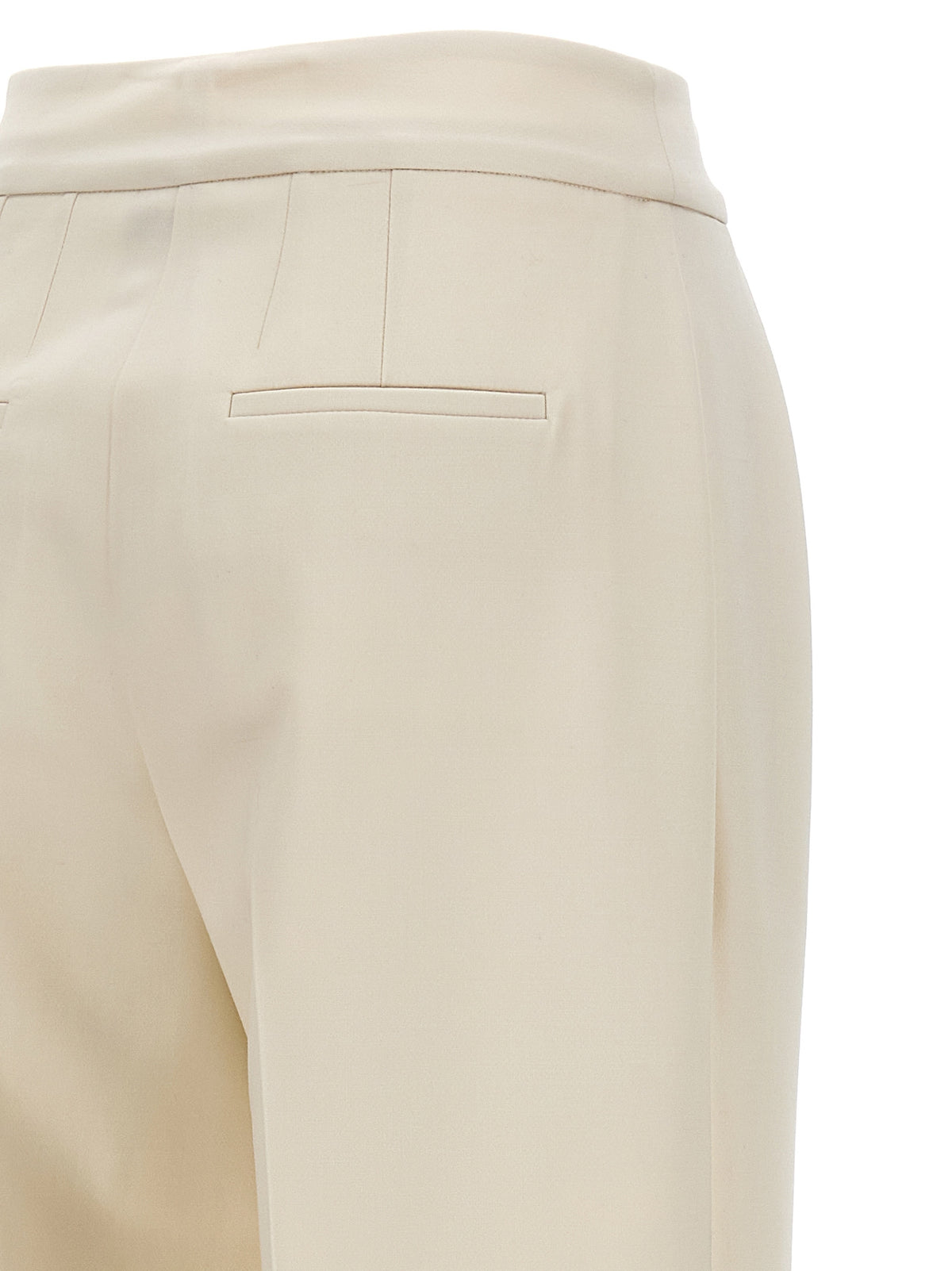 Kiton White Virgin Wool Casual Pants for Women
