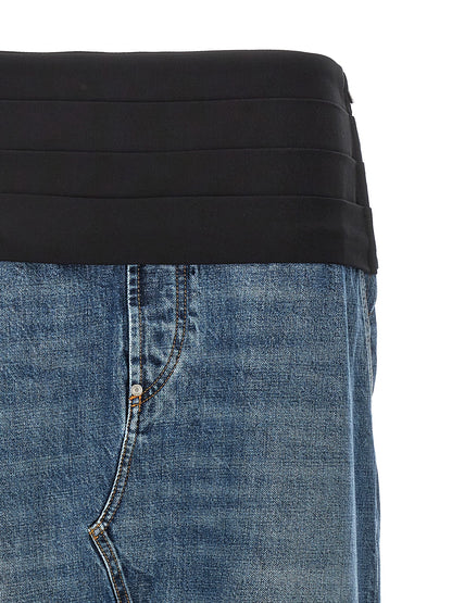 Stella McCartney Blue Cotton Mini Skirt