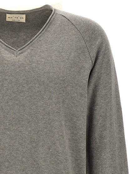 MA'RY'YA Gray Cotton Cardigan