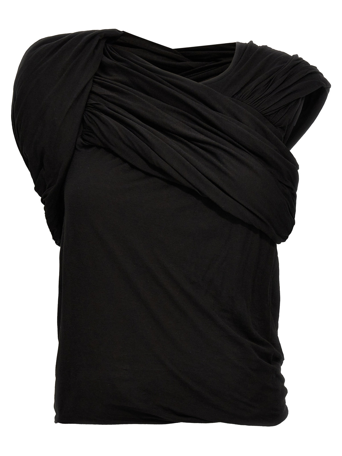 Rick Owens Black Cotton Harness Tank Top for Women