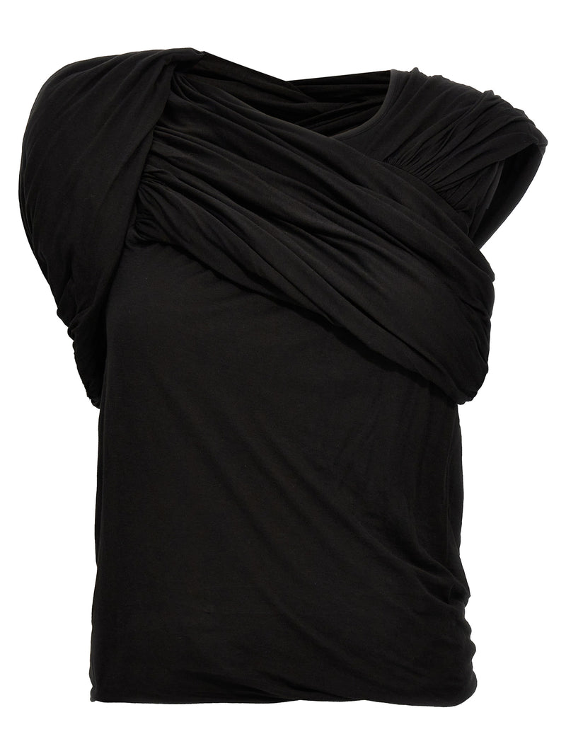 Rick Owens Black Cotton Harness Tank Top for Women