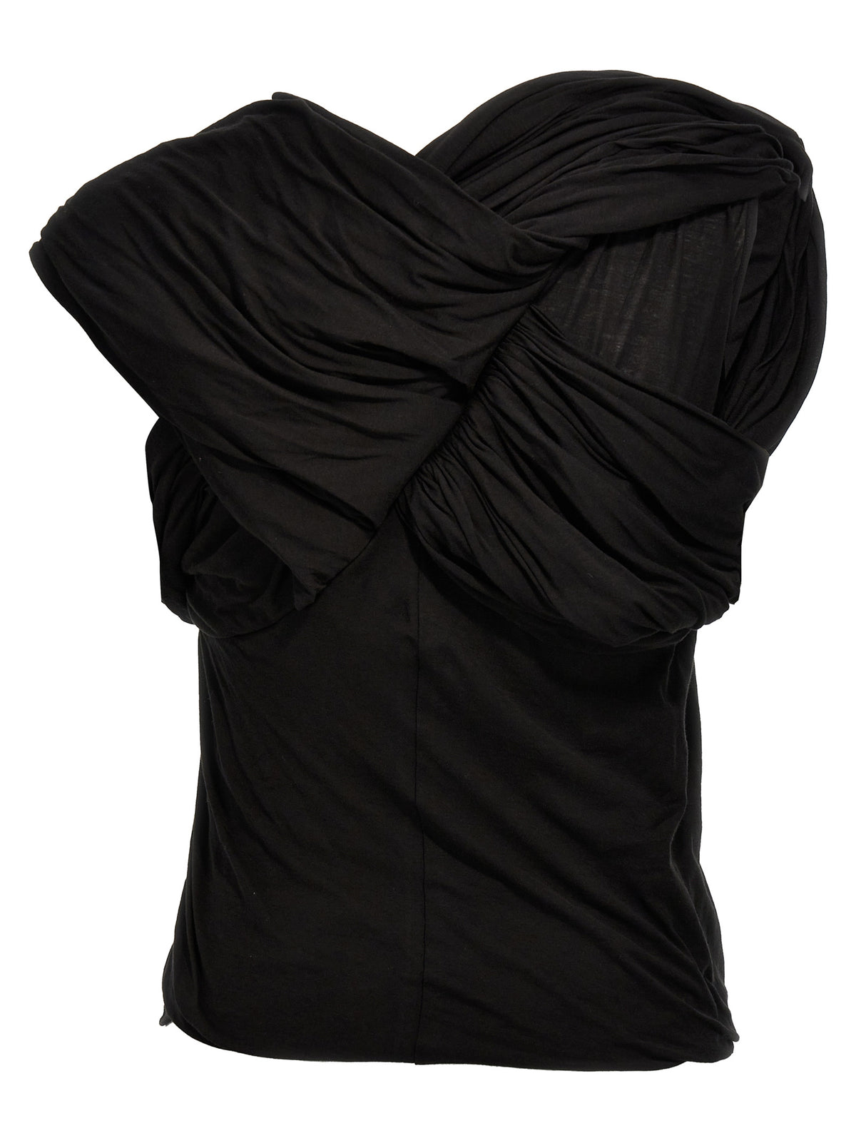 Rick Owens Black Cotton Harness Tank Top for Women