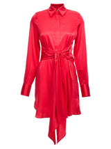 LE TWINS Cervia Fuchsia Silk Short Dress for Women