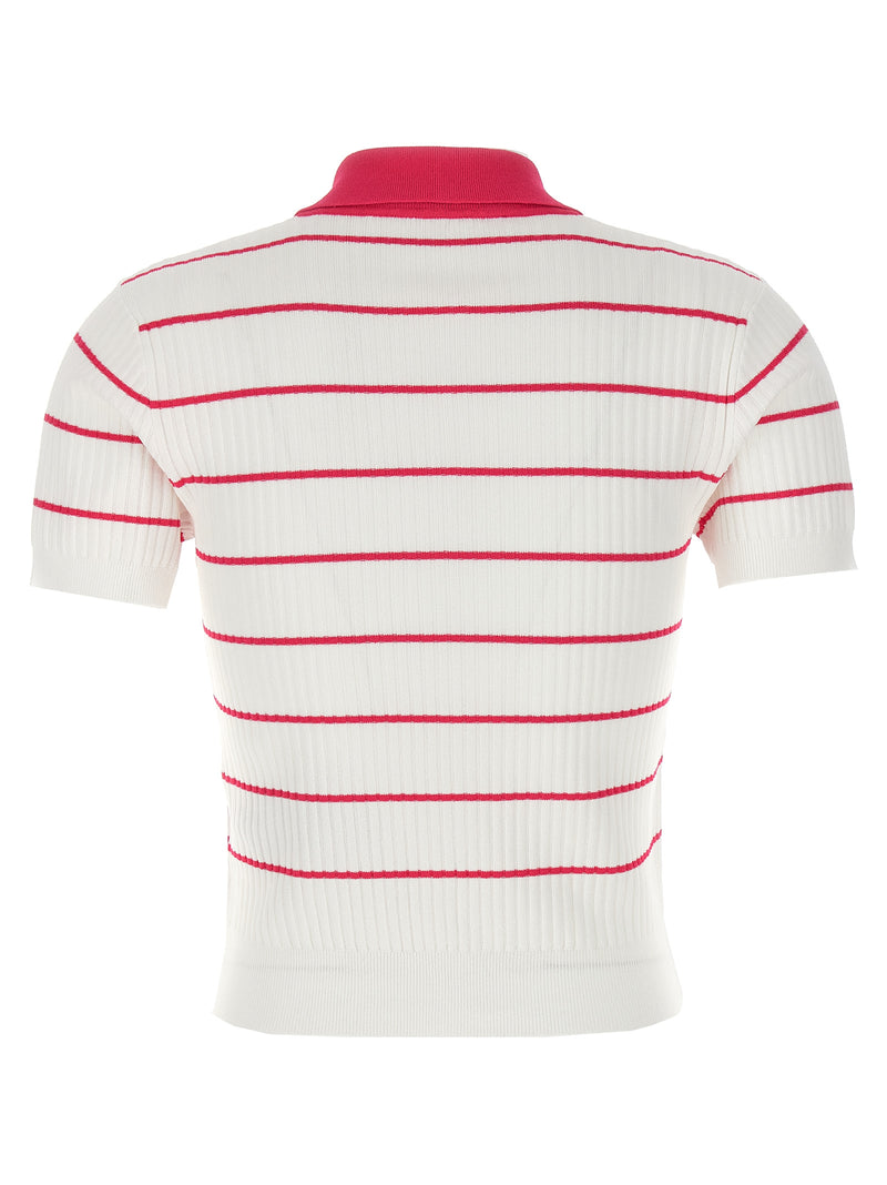 Dsquared² Multicolor Viscose Polo Shirt - Striped Design