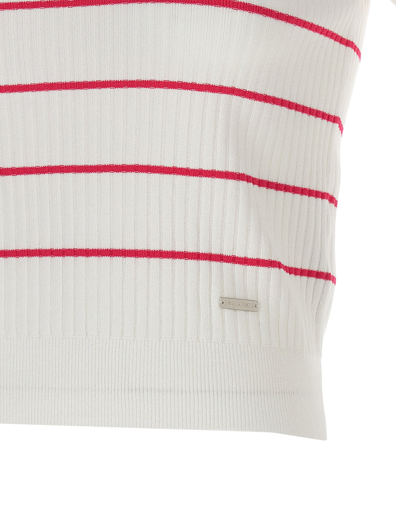 Dsquared² Multicolor Viscose Polo Shirt - Striped Design