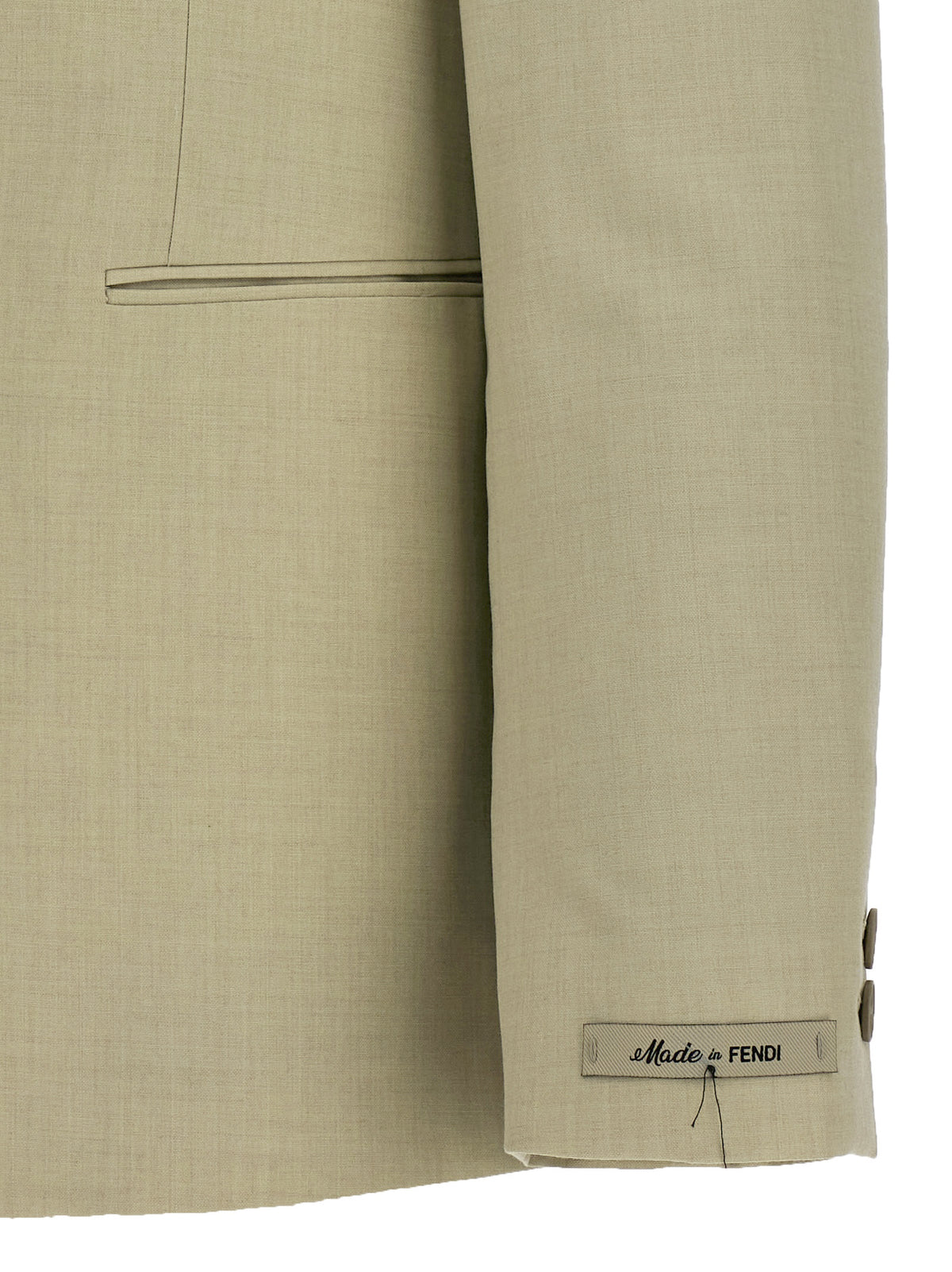 Fendi Beige Virgin Wool Blazer - Sophisticated Style