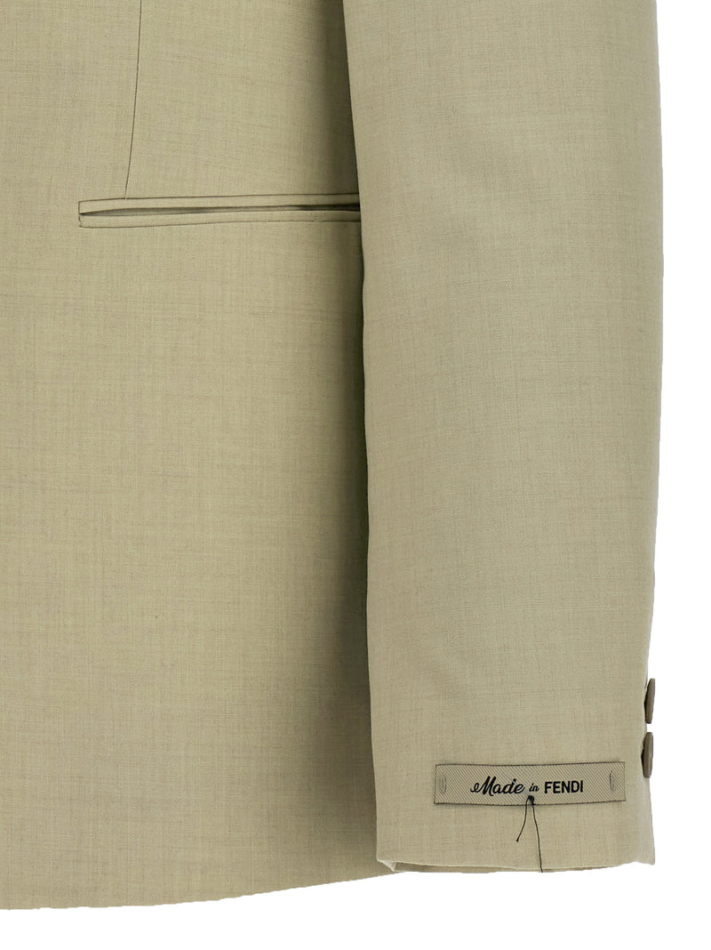 Fendi Beige Virgin Wool Blazer - Sophisticated Style