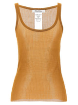 Max Mara Bastia Beige Silk Tank Top