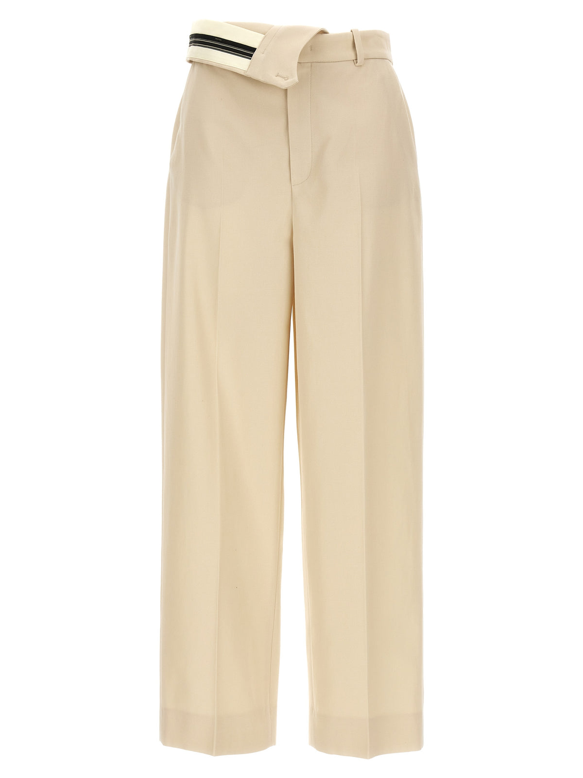 Fendi Beige Wool Casual Pants for Women
