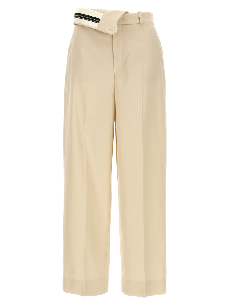 Fendi Beige Wool Casual Pants for Women