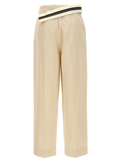 Fendi Beige Wool Casual Pants