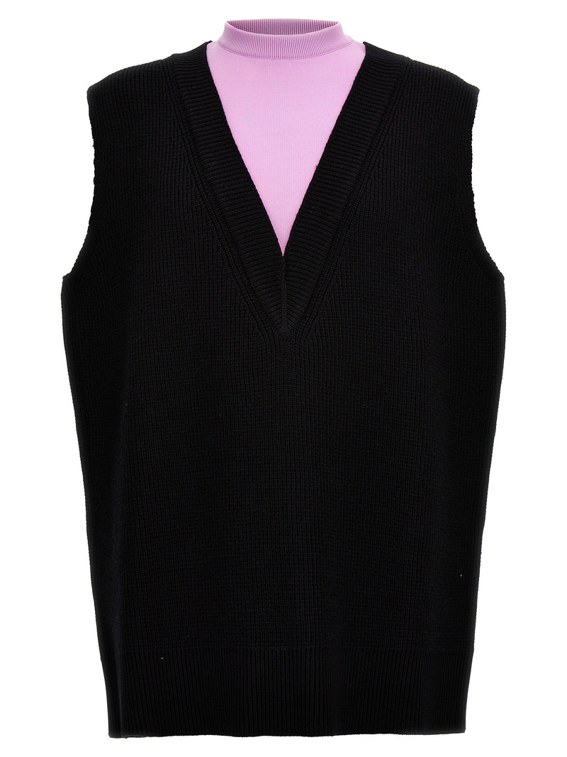 Jil Sander Multicolor Wool Sleeveless Sweater