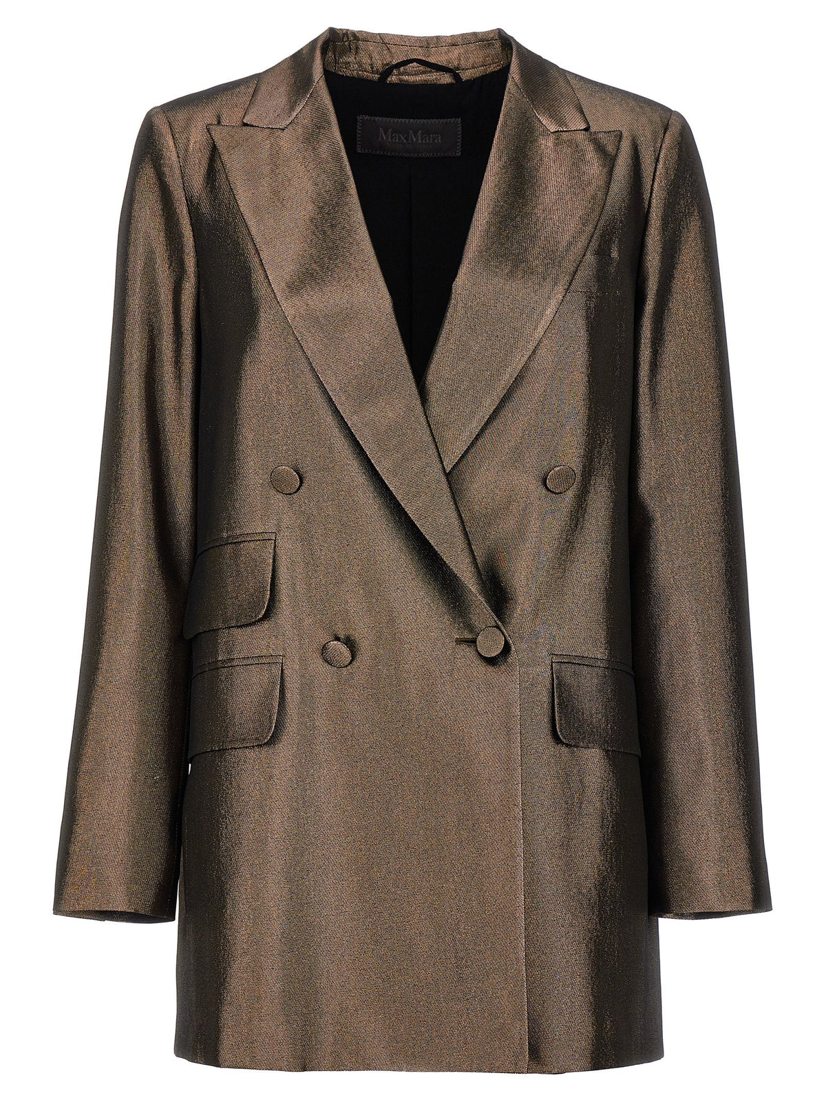 Max Mara Edro Brown Silk Blazer