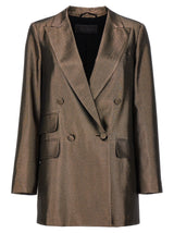 Max Mara Edro Brown Silk Blazer