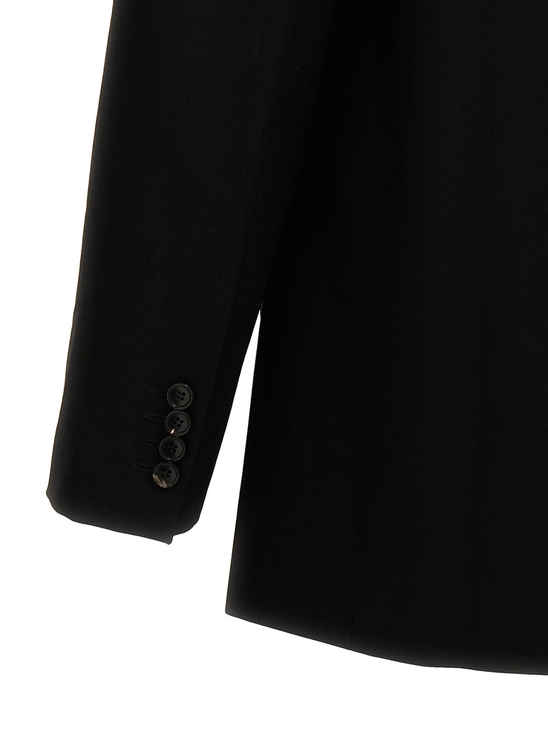 Y/PROJECT Black Virgin Wool Blazer - Pinched Logo Design