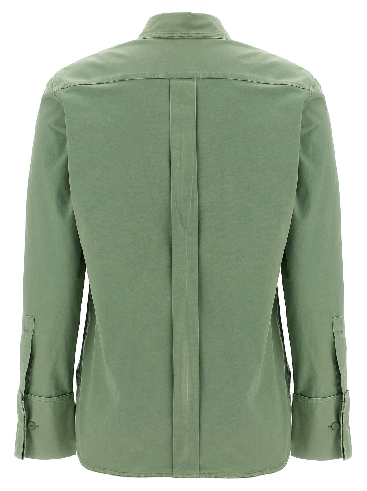Max Mara Francia Bicolor Cotton Blouse in Green