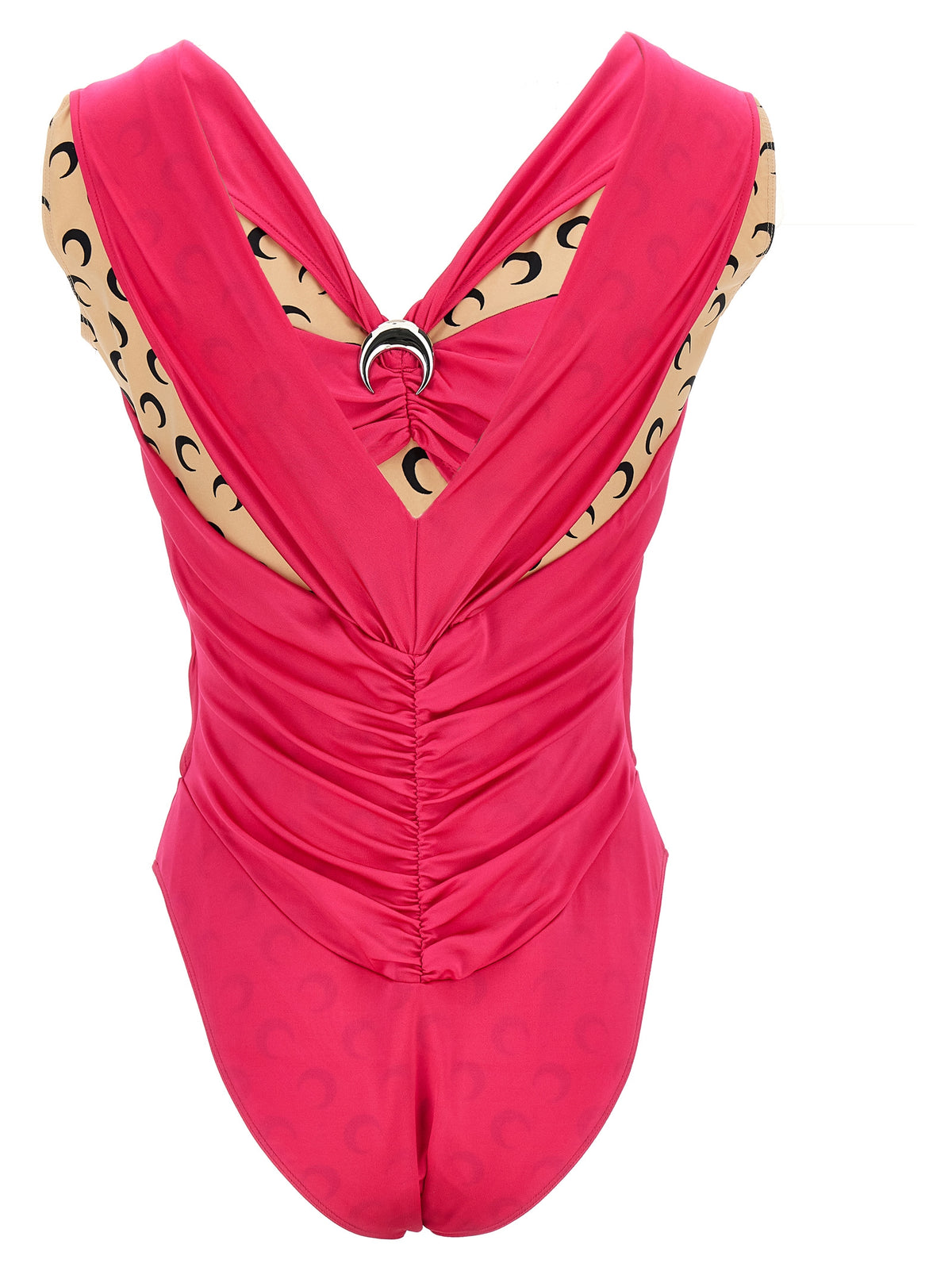 Marine Serre Fuchsia Viscose Bodysuit - Statement Fashion
