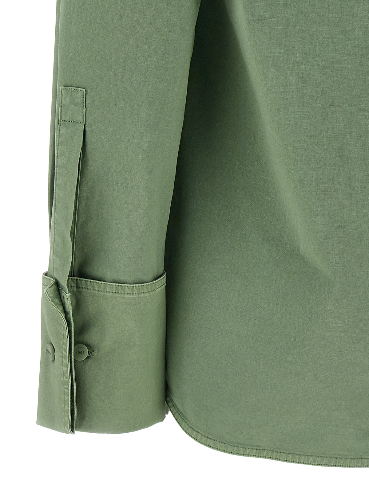 Max Mara Francia Bicolor Cotton Blouse in Green