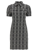 Max Mara Cesy Bicolor Polyester Short Dress